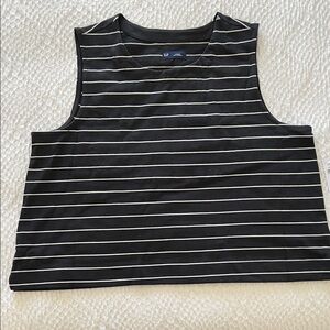 GAP Black and White Striped Tank